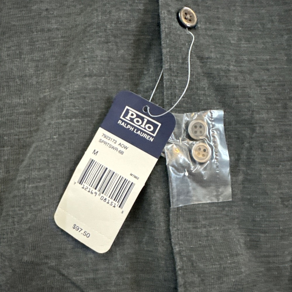 Vintage Polo Ralph Lauren Marlowe Mens M Grey 100% Cotton Button Down Shirt Soft - Picture 4 of 7